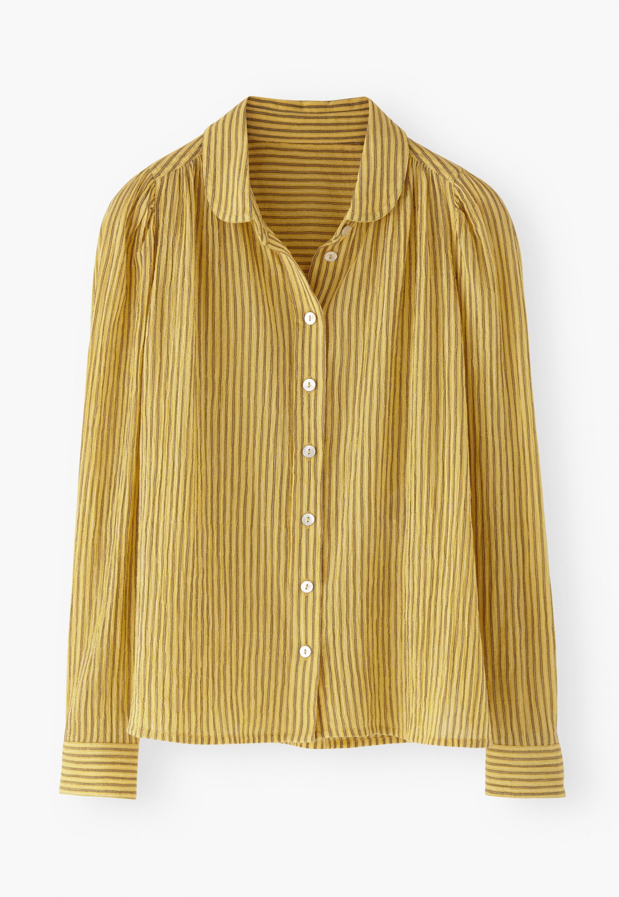 Gestreifte Crinkle-Bluse