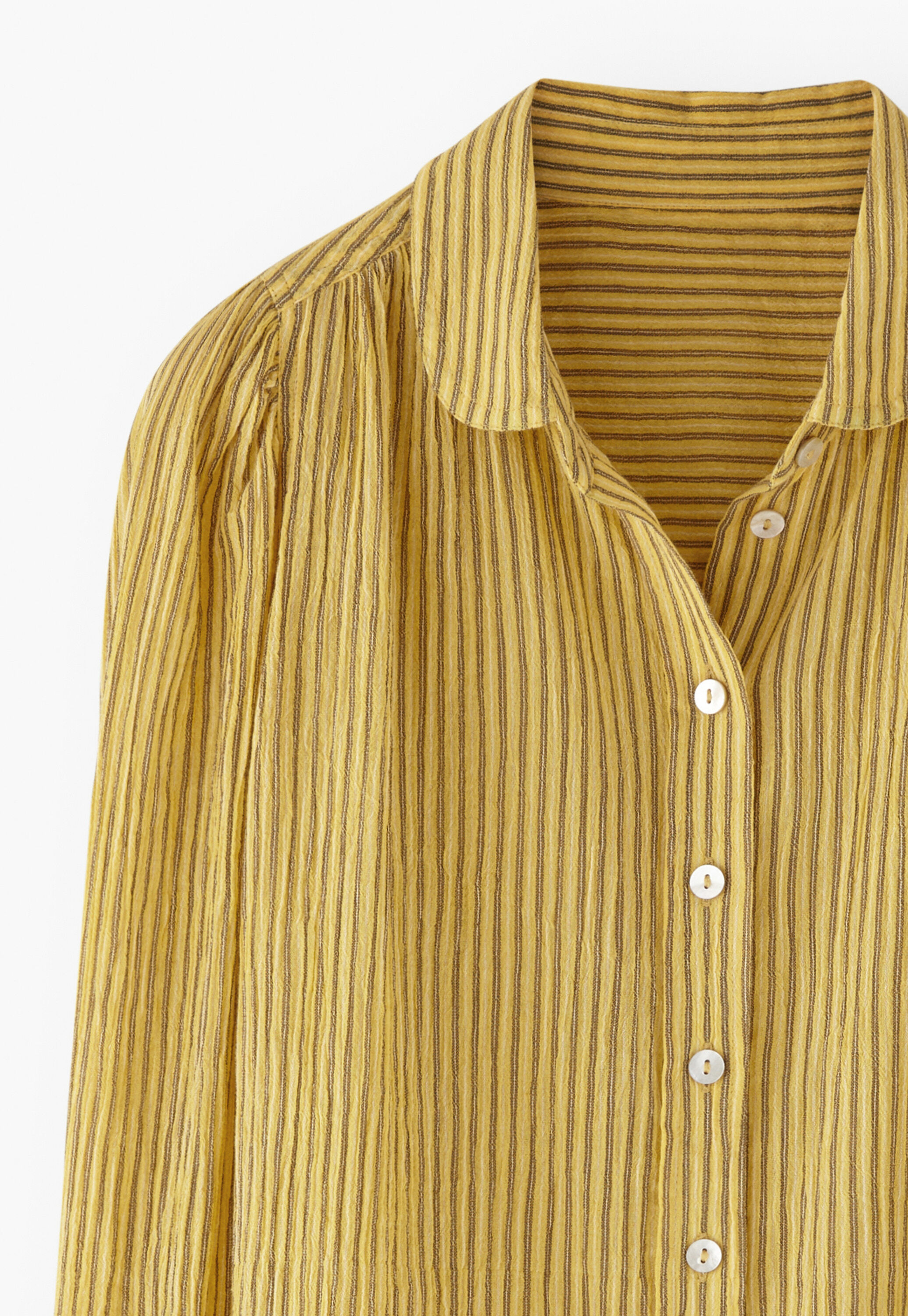 Gestreifte Crinkle-Bluse