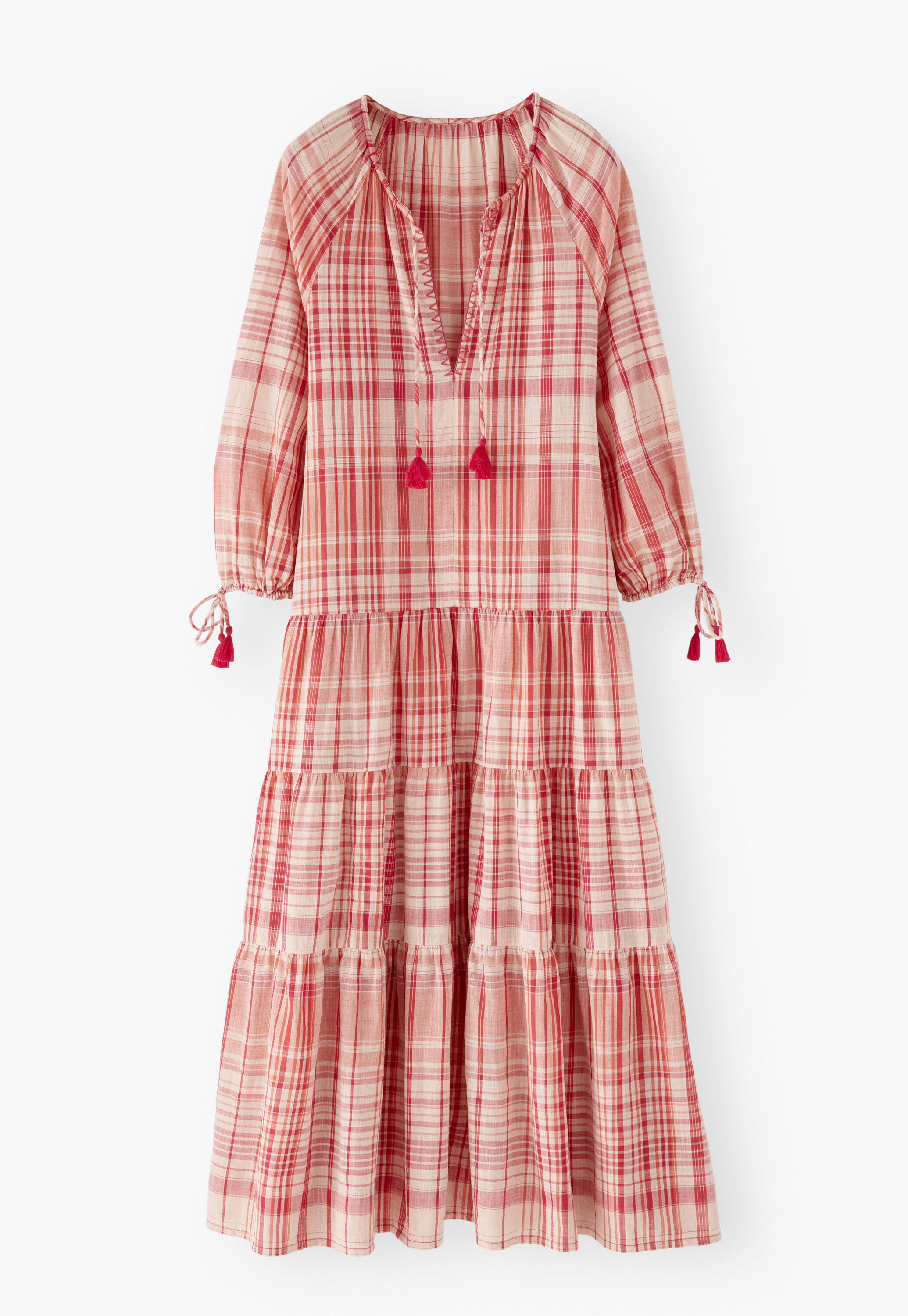 Kariertes Maxikleid