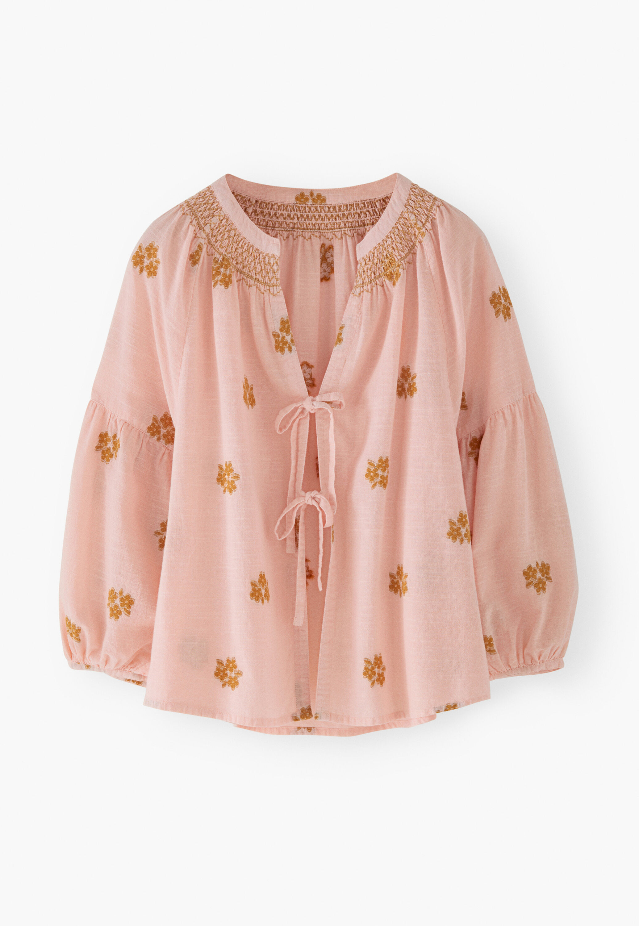 Bluse aus geklipptem Jacquard