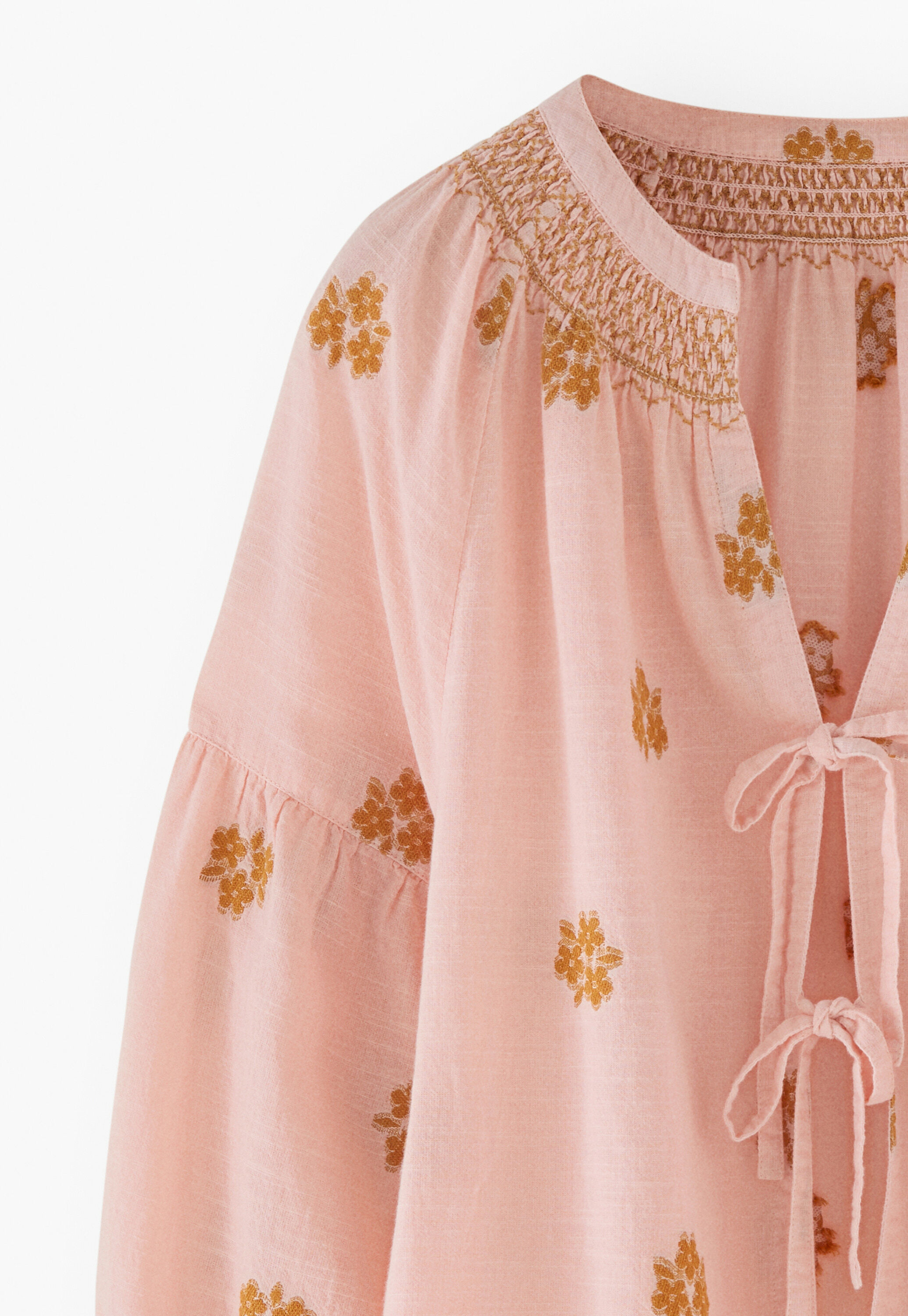 Bluse aus geklipptem Jacquard