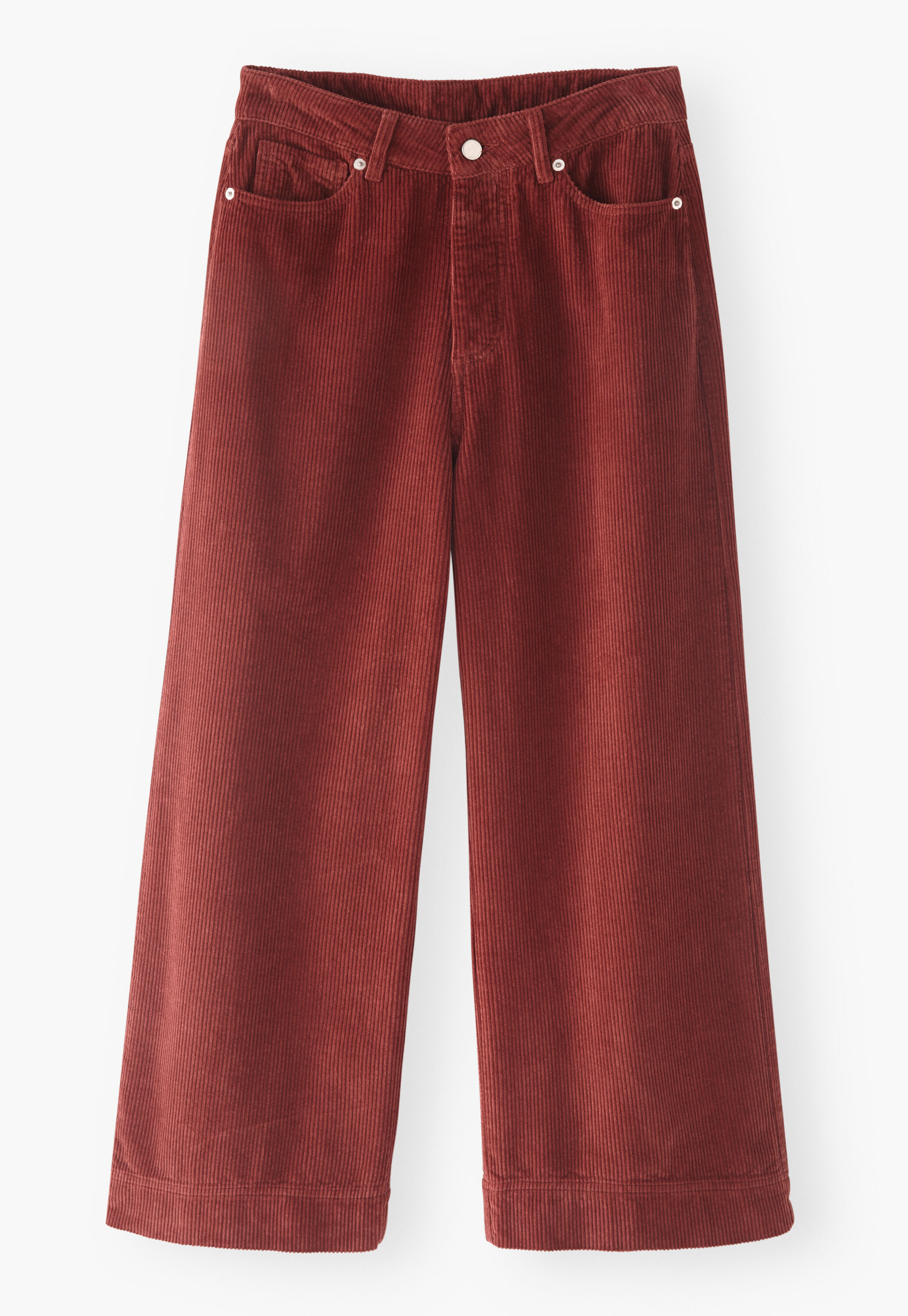 K&uuml;rzer geschnittene Hose mit weitem Bein
