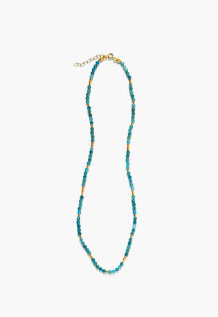 Perlenkette, Aquamarin, webstill