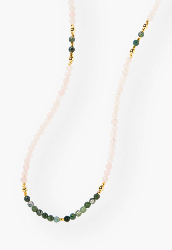 Halskette aus Perlen, Ros&eacute;/Jade, completeTheLook