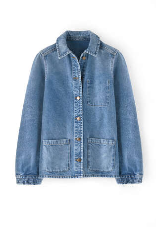 Denim-Jacke, Helle Waschung, webstill
