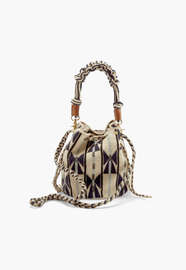 Crossbody-Tasche, Ecru/Tinte, webstill