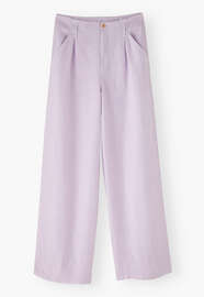 Hose mit weitem Bein, Zartes Lavendel, webstill