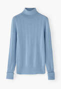 Roll-neck sweater, Sky blue, webstill