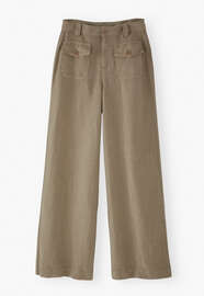 Weitbeinige Hose, Khaki, webstill