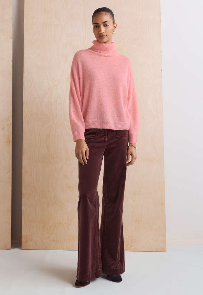 Rollkragenpullover, Rose, completeTheLook
