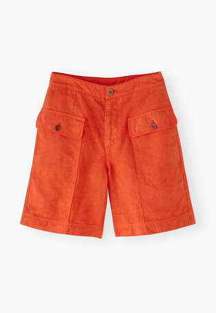 Safari-Shorts, Zinnoberorange, webstill