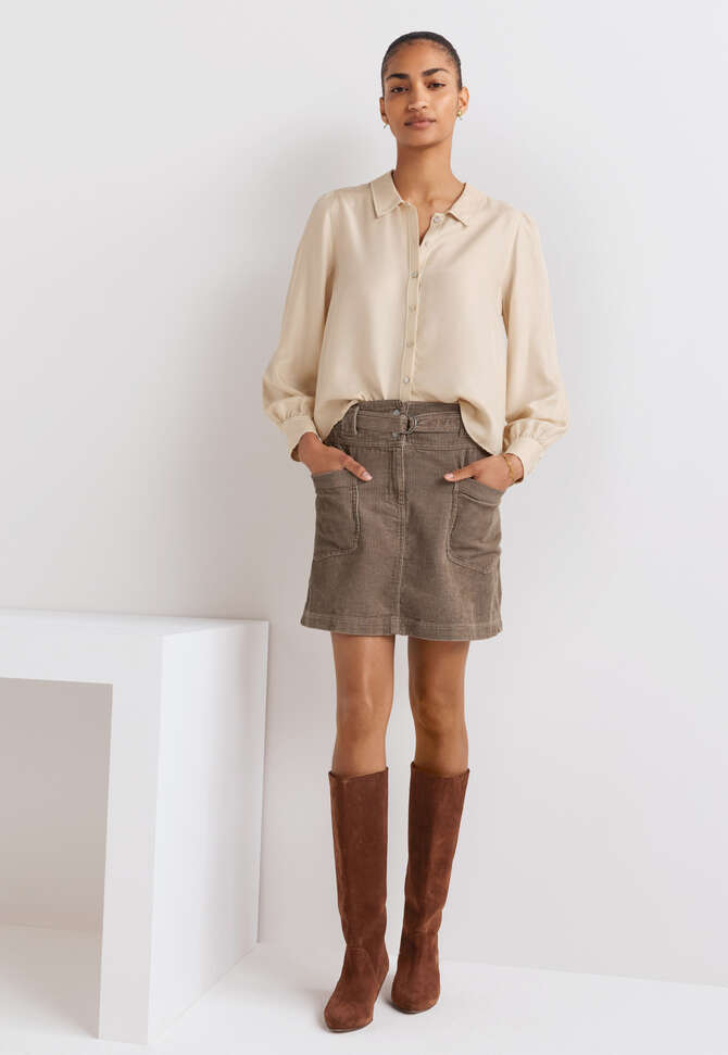 Bluse mit Ziern&auml;hten, Perle, completeTheLook