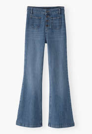 Ausgestellte Jeans, Blasses Vintage, webstill