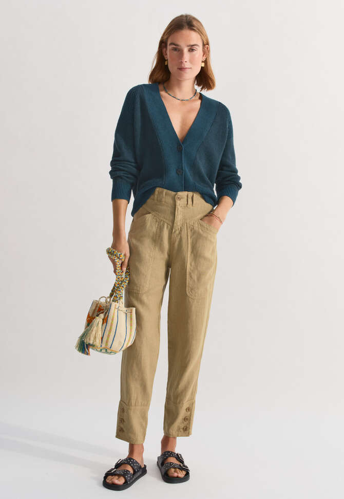 K&uuml;rzer geschnittene Hose, Zartes Oliv, completeTheLook