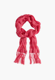 Strickschal, Gewaschenes Kirschrot, webstill