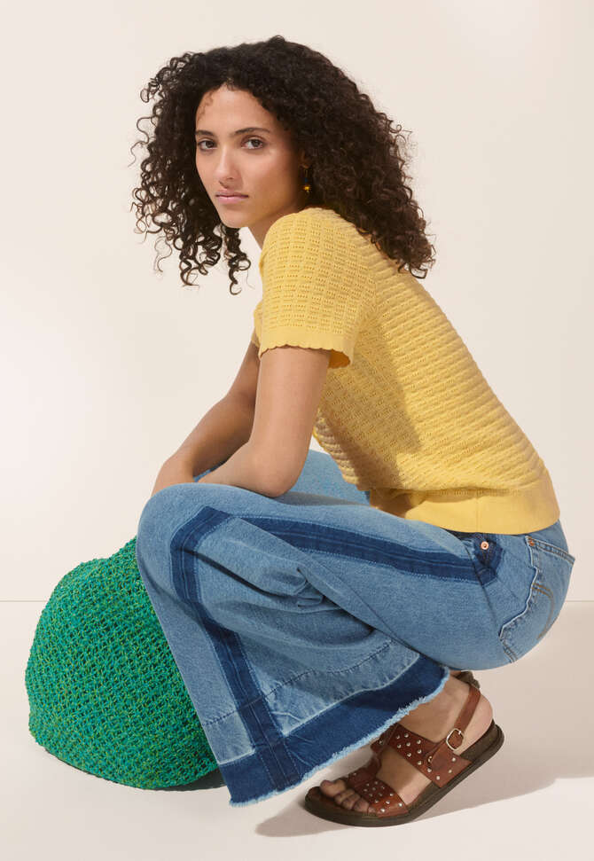 Jeans mit weitem Bein und Nahtstreifen, Mid-Vintage, completeTheLook