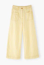 Streifenhose, Zitrone/Ecru, webstill