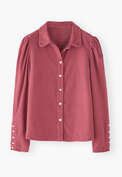 Button-through blouse, Dark rose, webstill