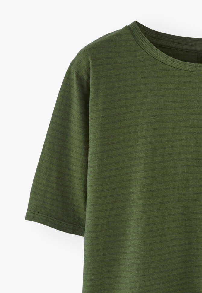 Gestreiftes T-Shirt, Waldgr&uuml;n, completeTheLook