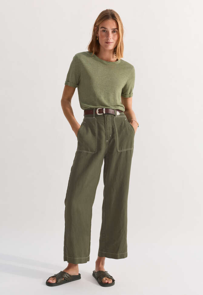 Hose mit Profiltaschen, Moos, completeTheLook