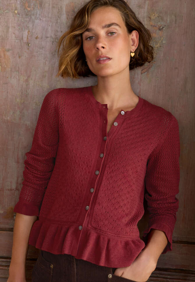 Lace-stitch cardigan, Ruby, completeTheLook