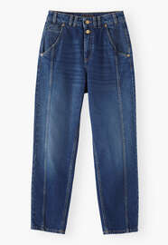 Schmal zulaufende Jeans, Mittlere Waschung, webstill