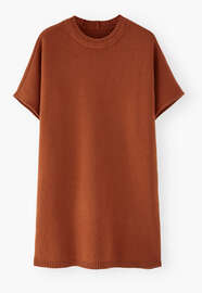 Strickkleid mit Dolman-&Auml;rmeln, Gebranntes Orange, webstill