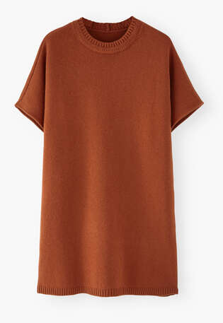 Strickkleid mit Dolman-&Auml;rmeln, Gebranntes Orange, webstill
