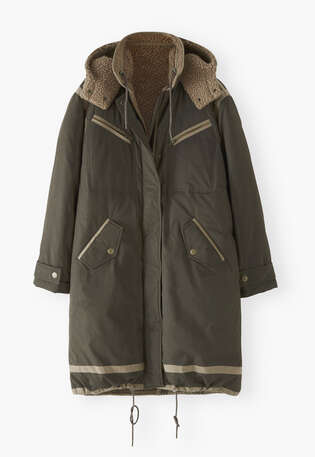 Borg parka, Dark khaki, webstill