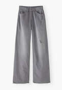 Mid-rise wide-leg jeans, Dark grey, webstill