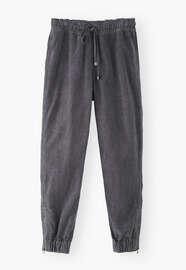 Cord-Jogginghose, Stahlgrau, webstill