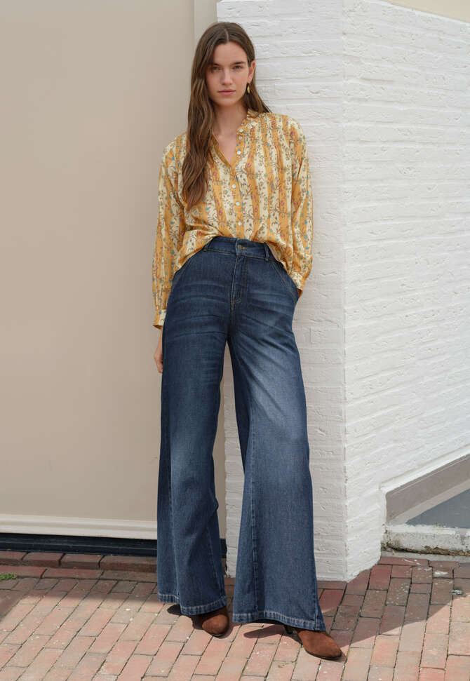 Print-Bluse, Zartes Gelb, completeTheLook