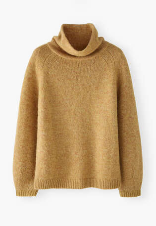 High-neck raglan sweater, Tuscan sun, webstill