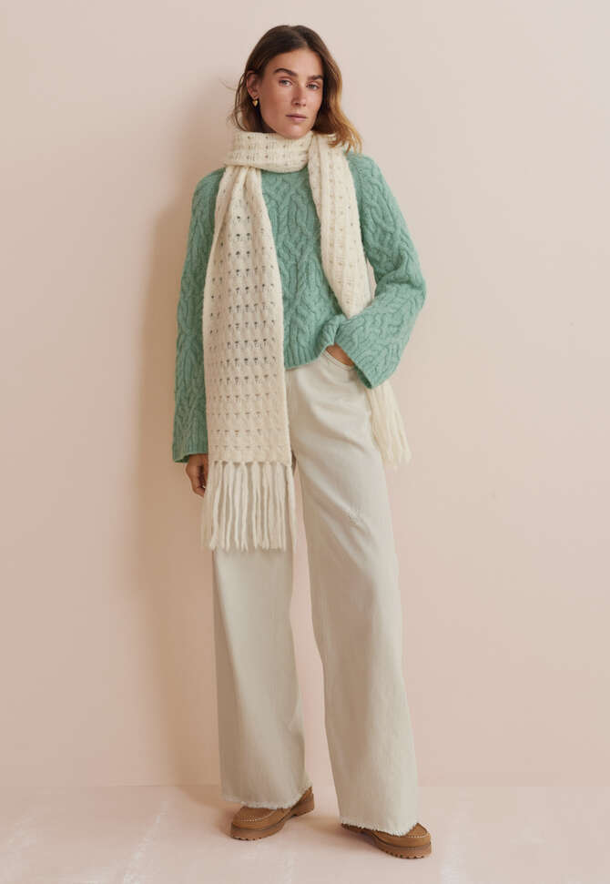 Zopfmuster-Pullover, Zartes Aqua, completeTheLook