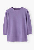 Pleat-sleeve sweatshirt, Periwinkle, webstill