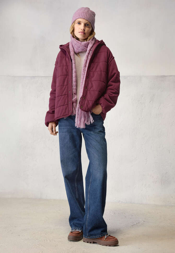 Gesteppte Jacke, Burgunder, completeTheLook