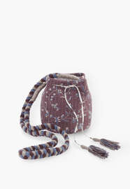Bedruckte Crossbody-Tasche, Pflaume, webstill