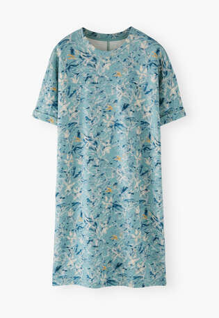 Kleid mit Print, Aqua, webstill