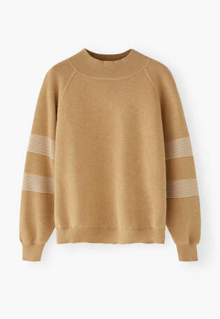 Raglanpullover, Sand, webstill