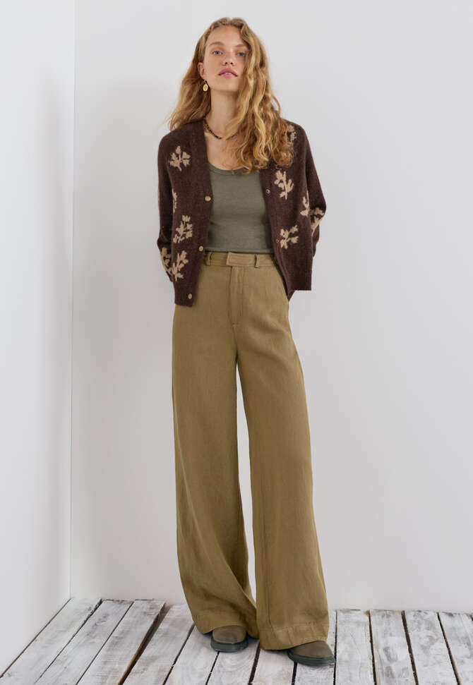 Weitbeinige Hose, Oliv, completeTheLook