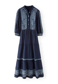 Besticktes Kleid, Tinte, webstill