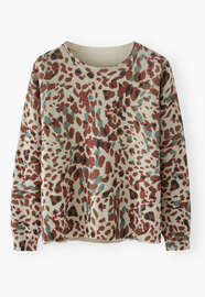 Pullover mit Print, Stein/Umbra, webstill