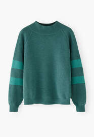 Raglanpullover, Dunkles Aquamarin, webstill
