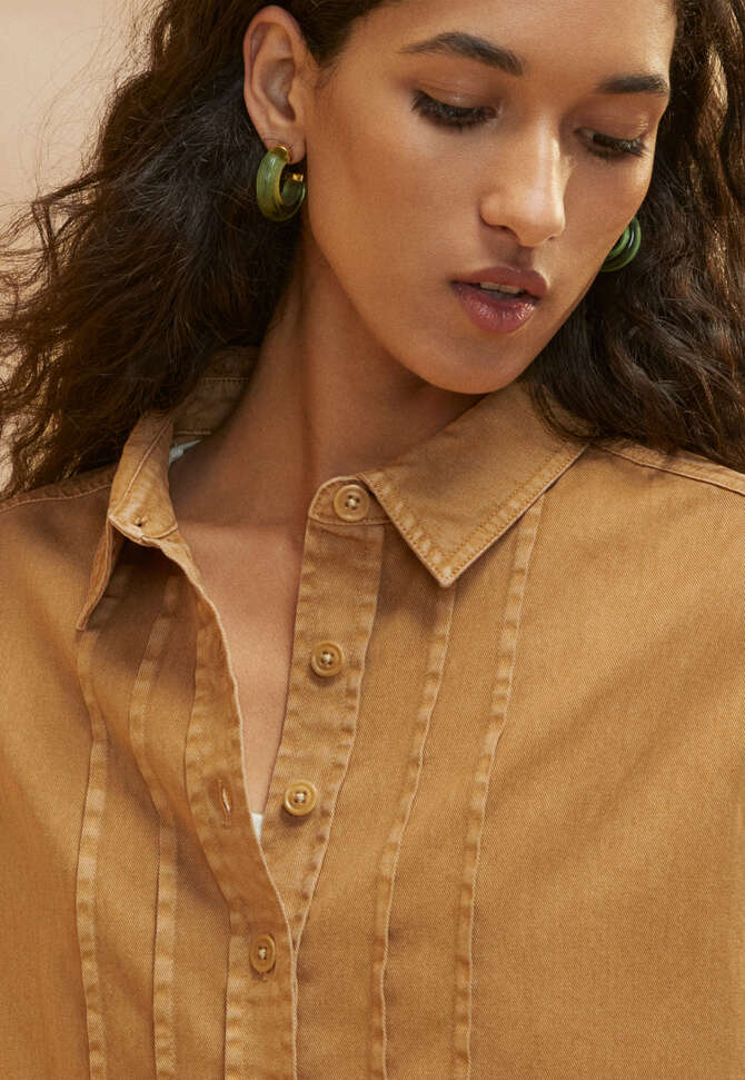 Kurzbluse, Warmes Lohbraun, completeTheLook