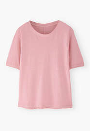 Kastiges T-Shirt, Ros&eacute;, webstill