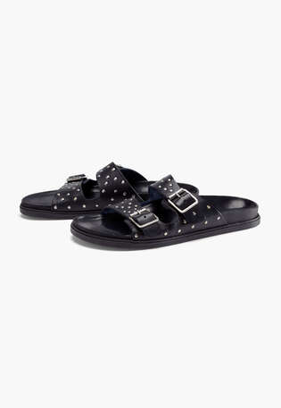 Nietensandalen, Tiefes Blau, webstill