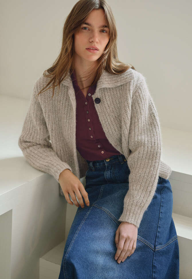 Ausgestellter Maxirock aus Denim, Mid-Vintage, completeTheLook