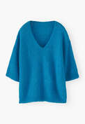 V-neck sweater, Electric blue, webstill