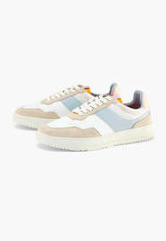 Sneaker, Wei&szlig;/Himmelblau, webstill