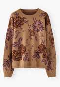 Jacquard sweater, Caramel orchid, webstill